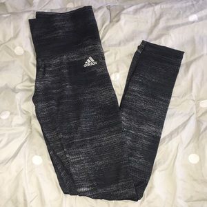Textured Gray Adidas Leggings